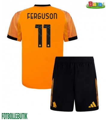 AS Roma Evan Ferguson #11 Bortaställ Barn 2025-26 Kortärmad (+ Korta byxor)